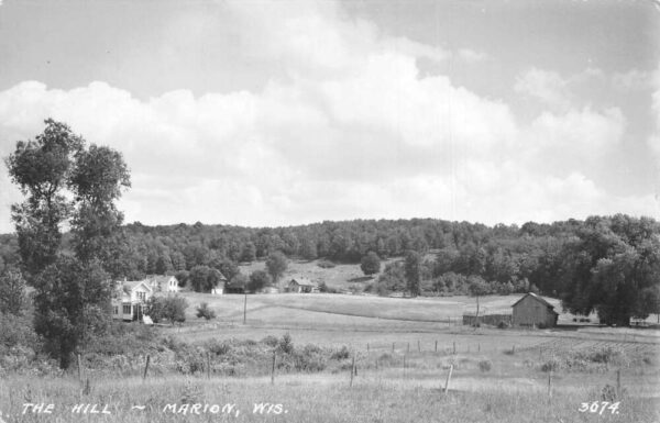 Marion Wisconsin The Hill Real Photo Vintage Postcard AA97835