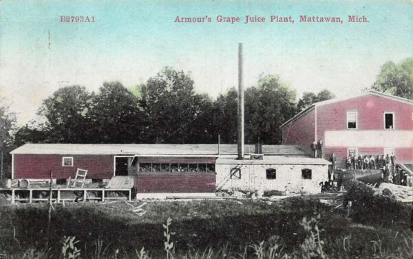 Mattawan Michigan Armour's Grape Juice Plant Vintage Postcard AA97838