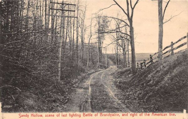 Pennsylvania Battle of Brandywine Sandy Hollow Vintage Postcard AA97846