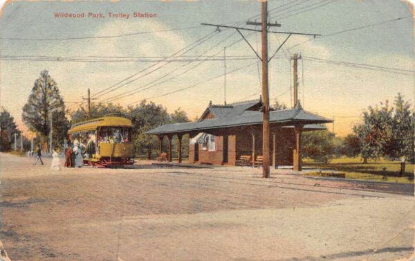 Wildwood Park Connecticut Trolley Station Vintage Postcard AA97853