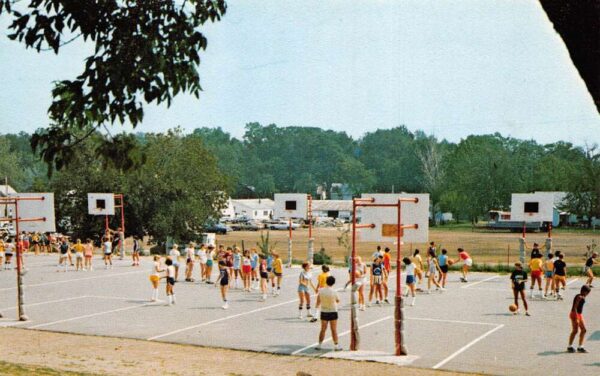 Angola Indiana Hoosier Basketball Camp Vintage Postcard AA97878