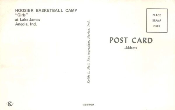 Angola Indiana Hoosier Basketball Camp Vintage Postcard AA97878 - Image 2