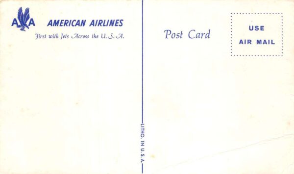 American Airlines Dinner Menu Vintage Postcard AA98032 - Image 2