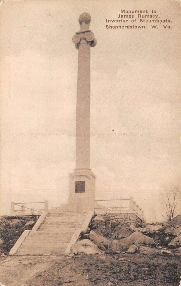 Shepherdstown West Virginia James Rumsey Monument Steamboat Inventor PC AA98033