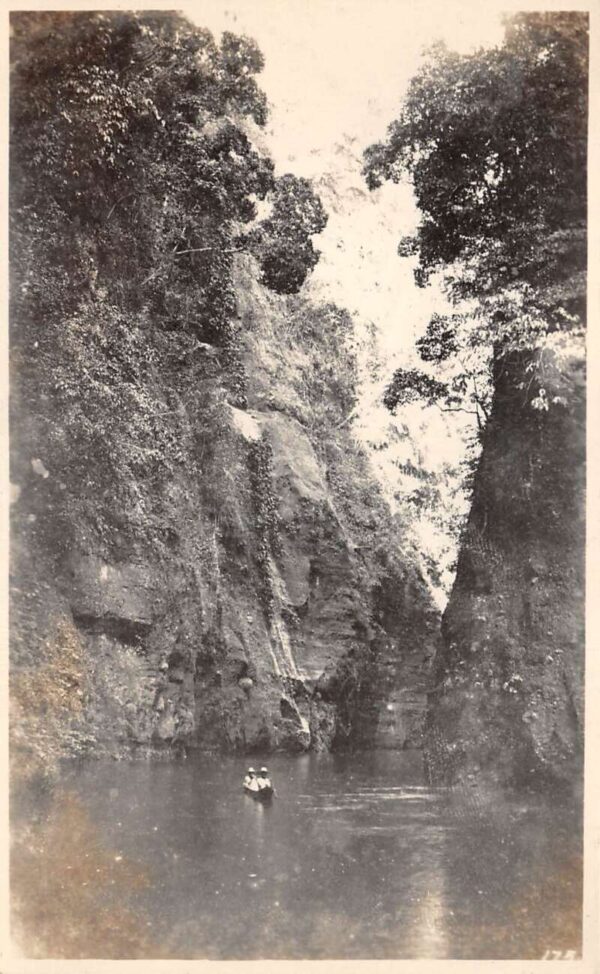 Pagsanjan Gorge Philippines Row Boat in River Scenic View Real Photo PC AA98041