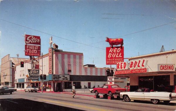 Winnemucca Nevada Red Bull Restaurant Star Restaurant Vintage Postcard AA98054