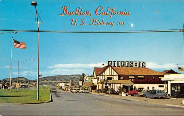 Buellton California Andersons Pea Soup Restaurant Vintage Postcard AA98055