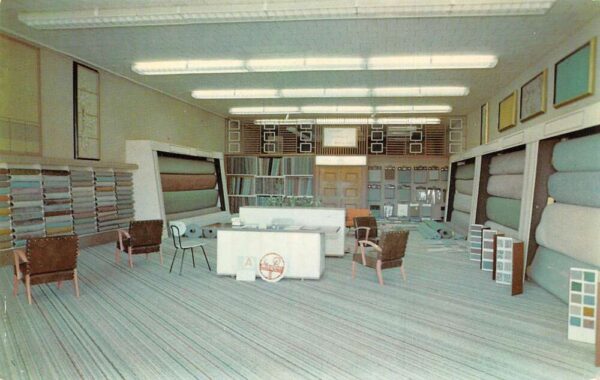 Memphis Tennessee Fashion Carpet Co Store Interior Vintage Postcard AA98056