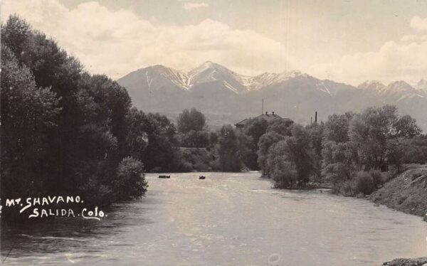 Salida Colorado Mt Shavano Scenic View Real Photo Postcard AA98113