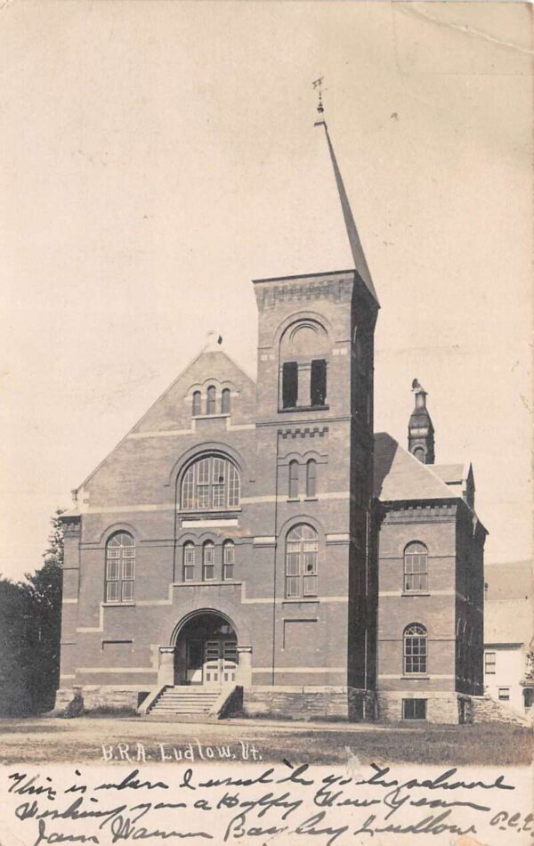 Ludlow Vermont Black River Academy Real Photo Vintage Postcard AA98122