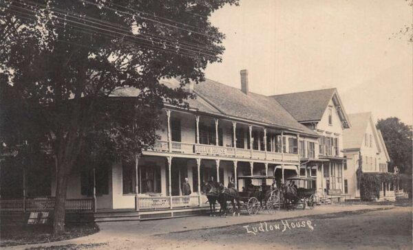 Ludlow Vermont Ludlow House Real Photo Vintage Postcard AA98124