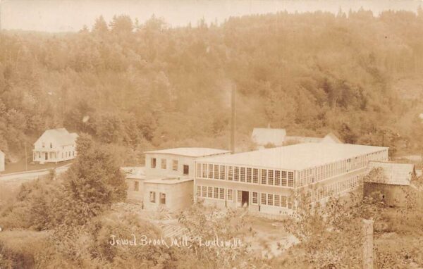 Ludlow Vermont Jewel Brook Mill Real Photo Vintage Postcard AA98125