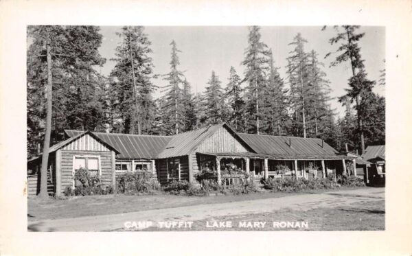 Lake Mary Ronan Montana Camp Tuffit Real Photo Vintage Postcard AA98138