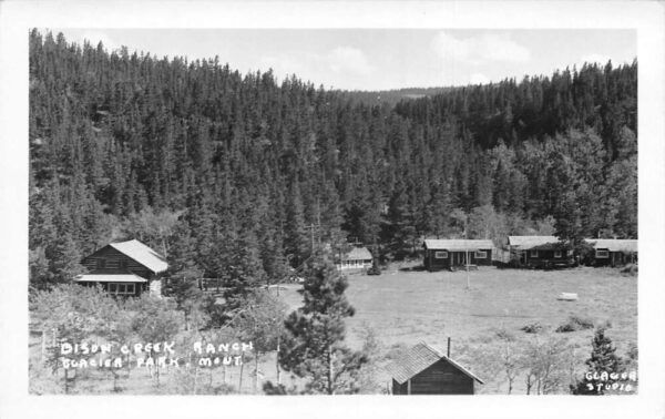 Glacier Park Montana Bison Creek Ranch Real Photo Vintage Postcard AA98142