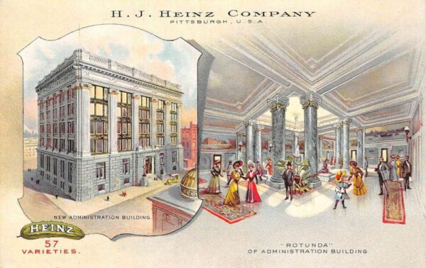 Pittsburgh Pennsylvania HJ Heinz Co Admin Bldg and Rotunda Postcard AA98155