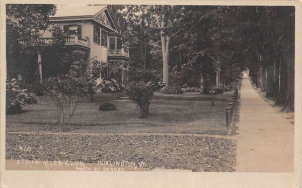 Burlington Vermont Ethan Allen Club Real Photo Vintage Postcard AA98164