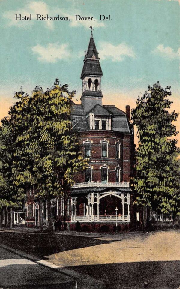 Dover Delaware Hotel Richardson Vintage Postcard AA98189