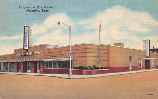 Memphis Tennessee Greyhound Bus Terminal Vintage Postcard AA98303