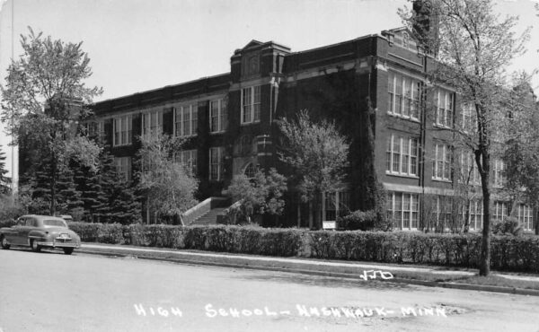 Nashwauk Minnesota High School Real Photo Vintage Postcard AA98319