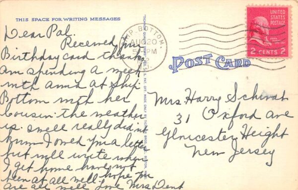 Ship Bottom New Jersey US Coast Guard Station Linen Vintage Postcard AA98357 - Image 2