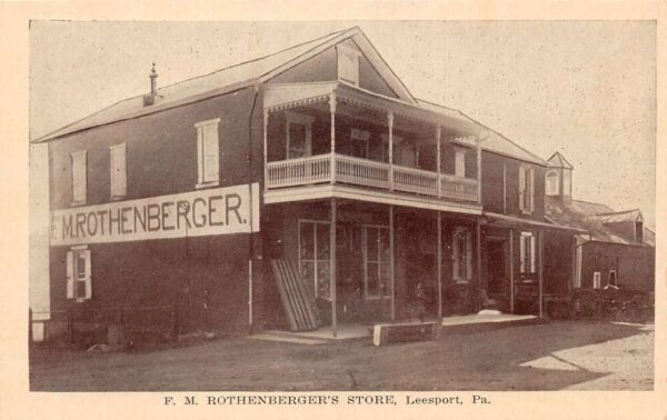 Leesport Pennsylvania FM Rothenberger's Store Vintage Postcard AA98375