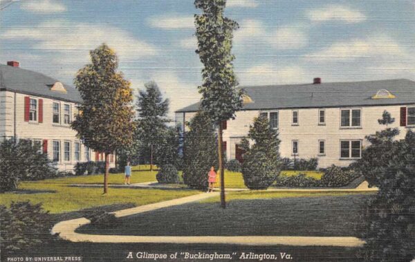 Arlington Virginia Buckingham Garden View Vintage Postcard AA98379