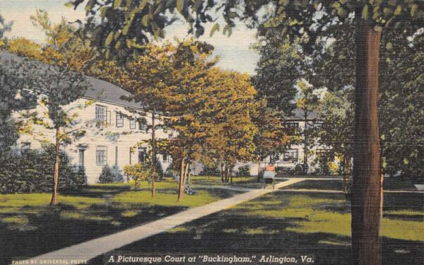 Arlington Virginia Buckingham Picturesque Court Vintage Postcard AA98380