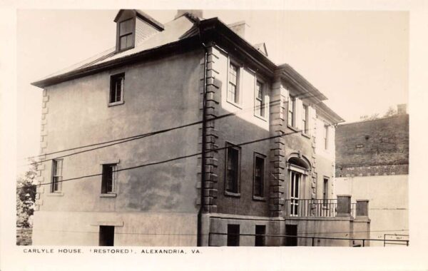 Alexandria Virginia Carlyle House Real Photo Vintage Postcard AA98389