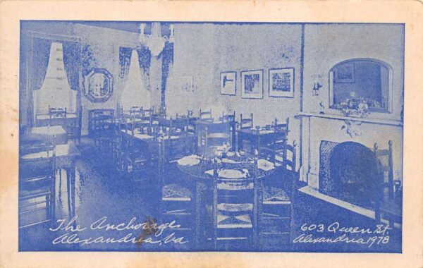 Alexandria Virginia The Anchorage Restaurant Dining Room Postcard AA98391