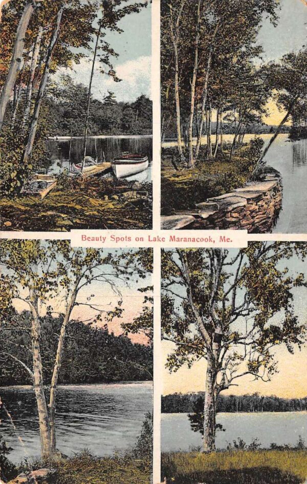 Lake Maranacook Maine Beauty Spots On Lake Maranacook, Vintage Postcard U22383