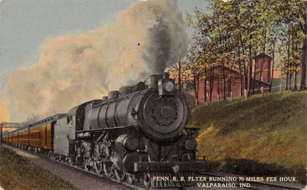 Valparaiso Indiana Pennsylvania Railroad Flyer, Color Lithograph, PC U22386