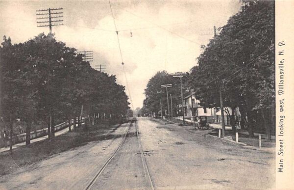 Williamsville New York Main St., Looking West, Rotograph Co., Vintage PC U22411