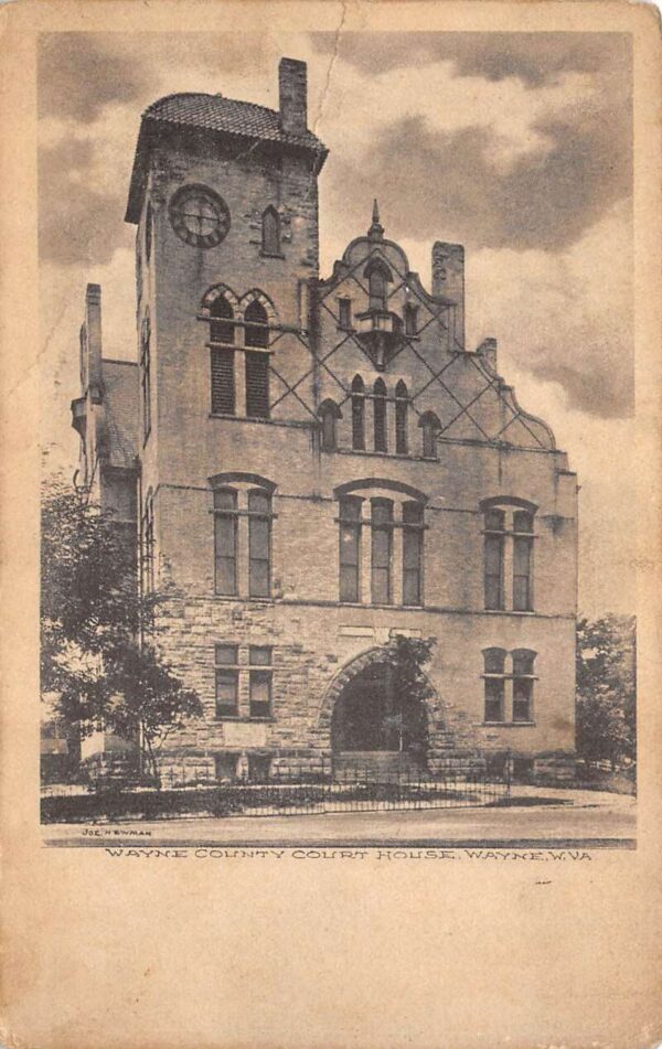 Wayne West Virginia Wayne County Court House, The Albertype Co., PC U22420