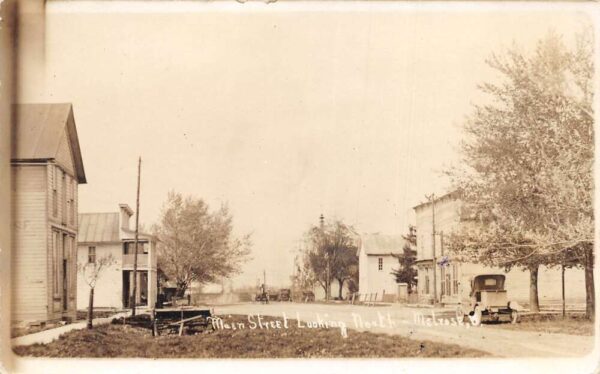 Melrose Ohio Main Street Looking North Real Photo Postcard AA98501