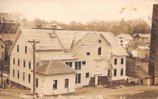 Sangerville Maine Carlton Woolen Mill Real Photo Vintage Postcard AA98538