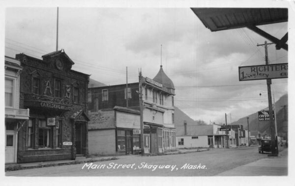 Skagway Alaska Main Street Real Photo Vintage Postcard AA98542