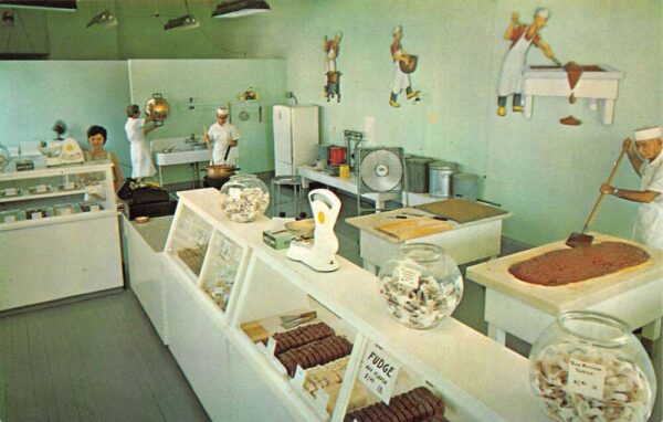 Harbor Springs Michigan Crump's Candy Kitchen Interior View Postcard AA92032