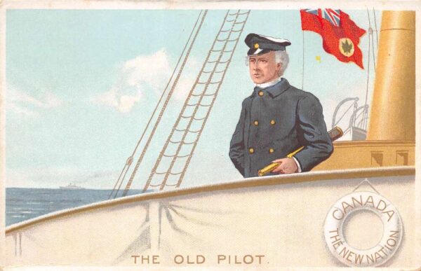 Canada The New Nation Old Pilot Ship Captain Vintage Postcard AA92035