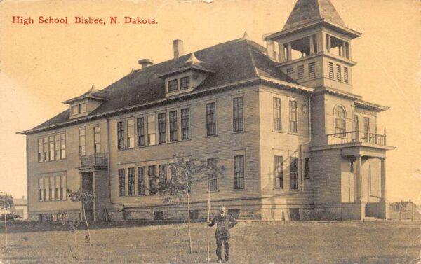 Bisbee North Dakota High School Vintage Postcard AA92049