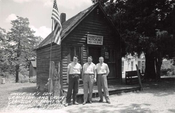 Notch Missouri U.S. Post Office, Real Photo, Vintage Postcard U21355