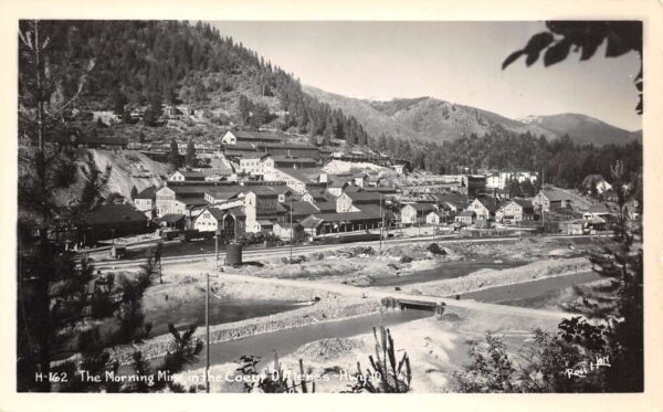 Coeur D' Alene Idaho The Morning Mine, Real Photo, Vintage Postcard U21359