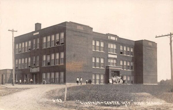 Center City Minnesota Linstrom-Center City High School, Vintage RPPC U21379