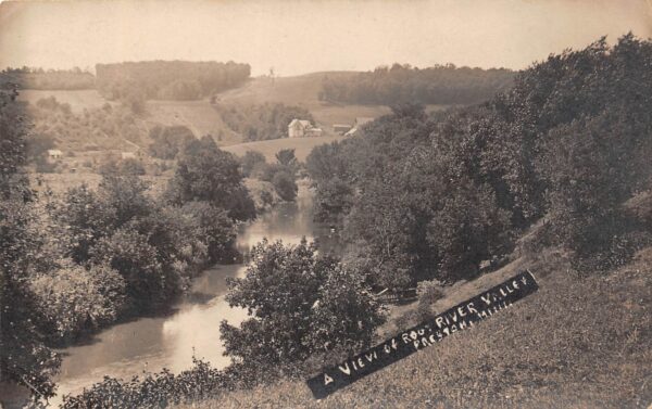 Preston Minnesota View Of Root River Valley, Real Photo, Vintage Postcard U21402