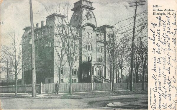 Elizabeth New Jersey Orphan Asylum, Undivided Back, Vintage Postcard U21415