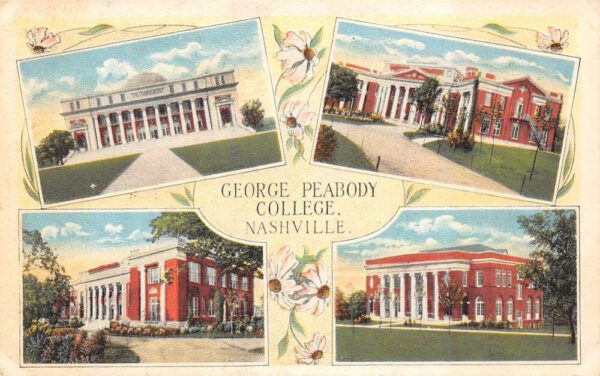 Nashville Tennessee George Peabody College, Multi-View Lithograph, PC U21907