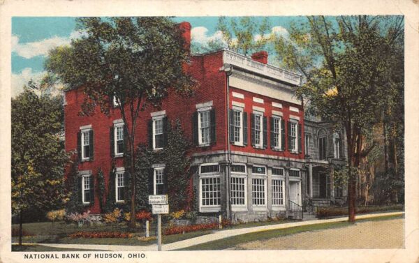 Hudson Ohio National Bank Vintage Postcard AA98683