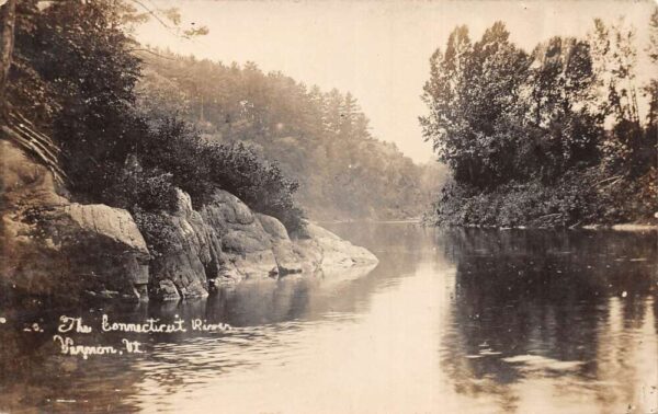 Vernon Vermont Connecticut River Landscape Scenic View Real Photo PC AA98685