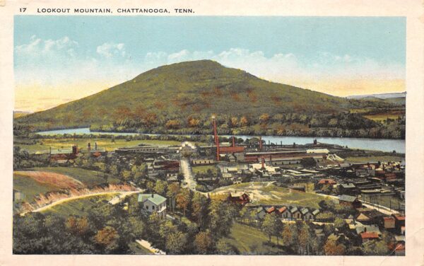 Chattanooga Tennessee Lookout Mountain, White Border, Vintage Postcard U22659