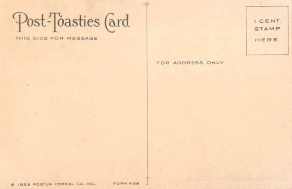 Post Toasties Corn Flakes Cereal Food Ad Vintage Postcard AA98820 - Image 2