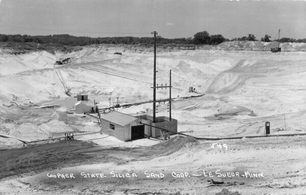 Le Sueur Minnesota Gopher State Silica Sand Corps Real Photo Postcard AA98823